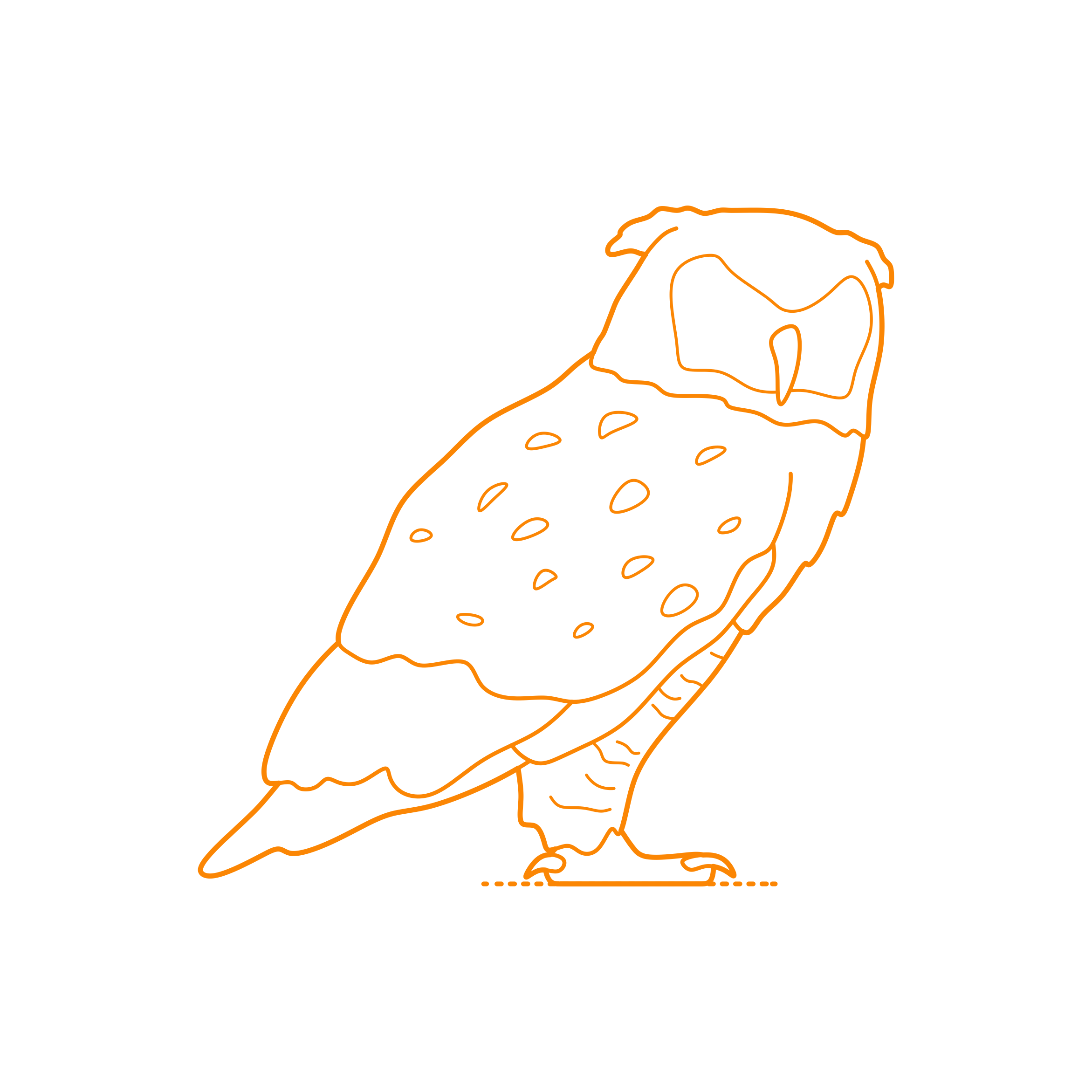 Animals Birds Of Prey Great Horned Owl Monoline Svg Vector Free Vectors